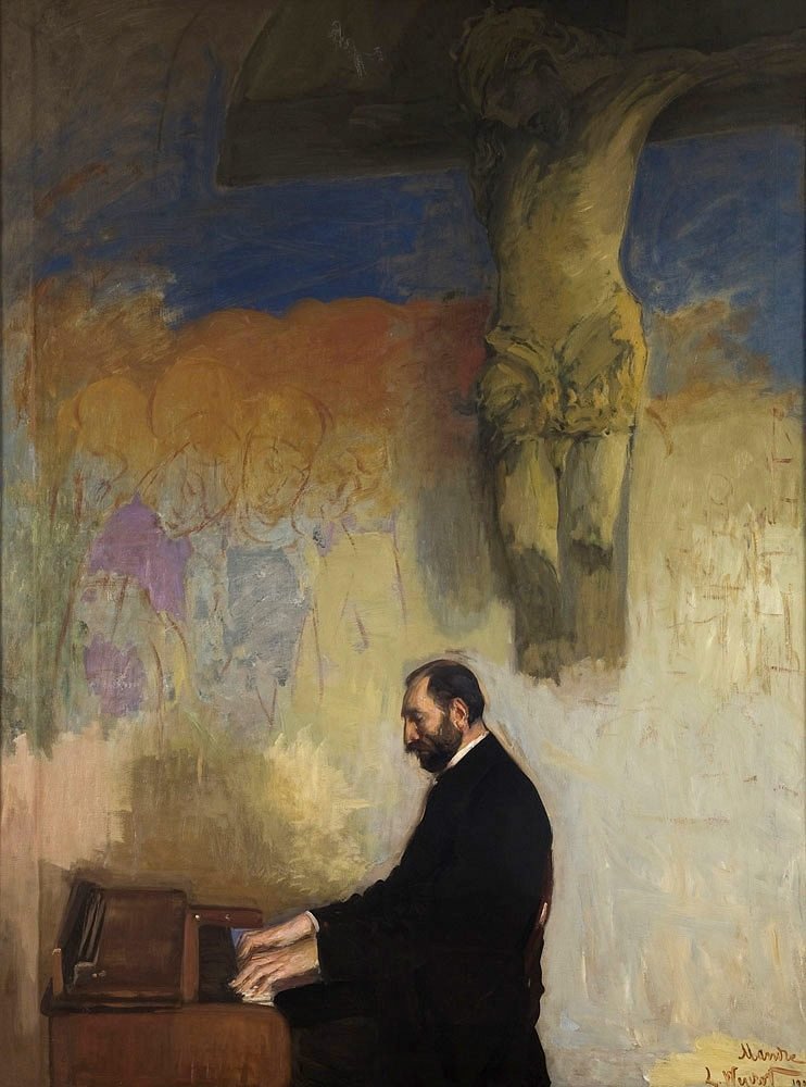 Portrét Feliks Jasienski na varhany od Leon Wyczokowski