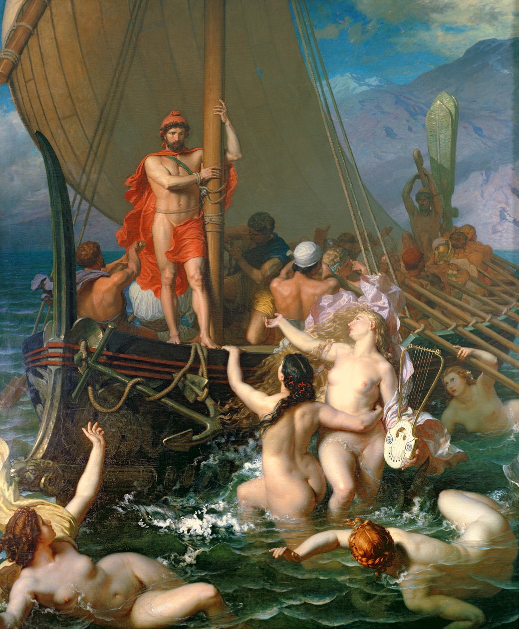 Ulysses a Sirény od Leon Auguste Adolphe Belly