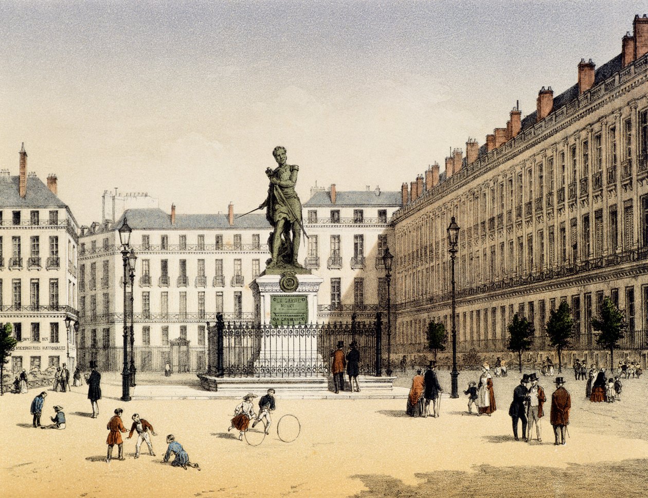 Place Cambronne v Nantes, Francie od Leon Auguste Asselineau
