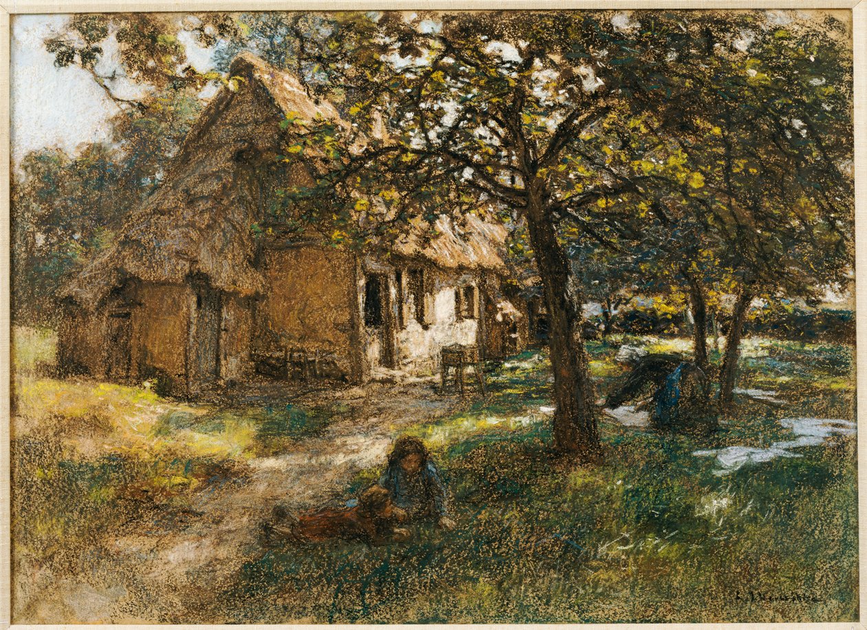 Chata, Normandie, 1900 od Leon Augustin Lhermitte
