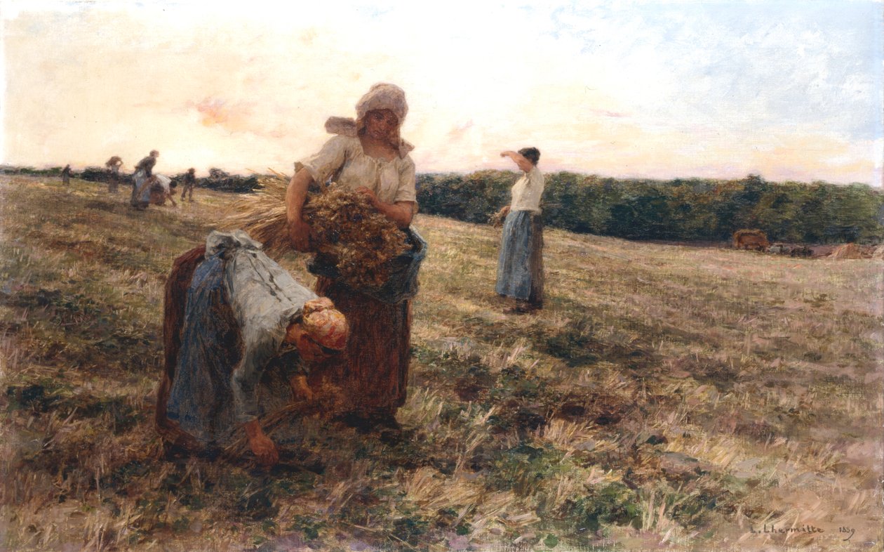 Gleaners při západu slunce, 1889 od Leon Augustin Lhermitte