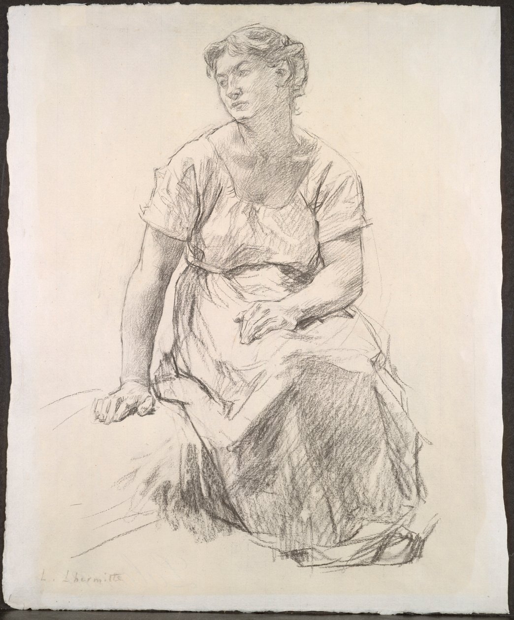 Sedící selka, c. 1885. od Leon Augustin Lhermitte