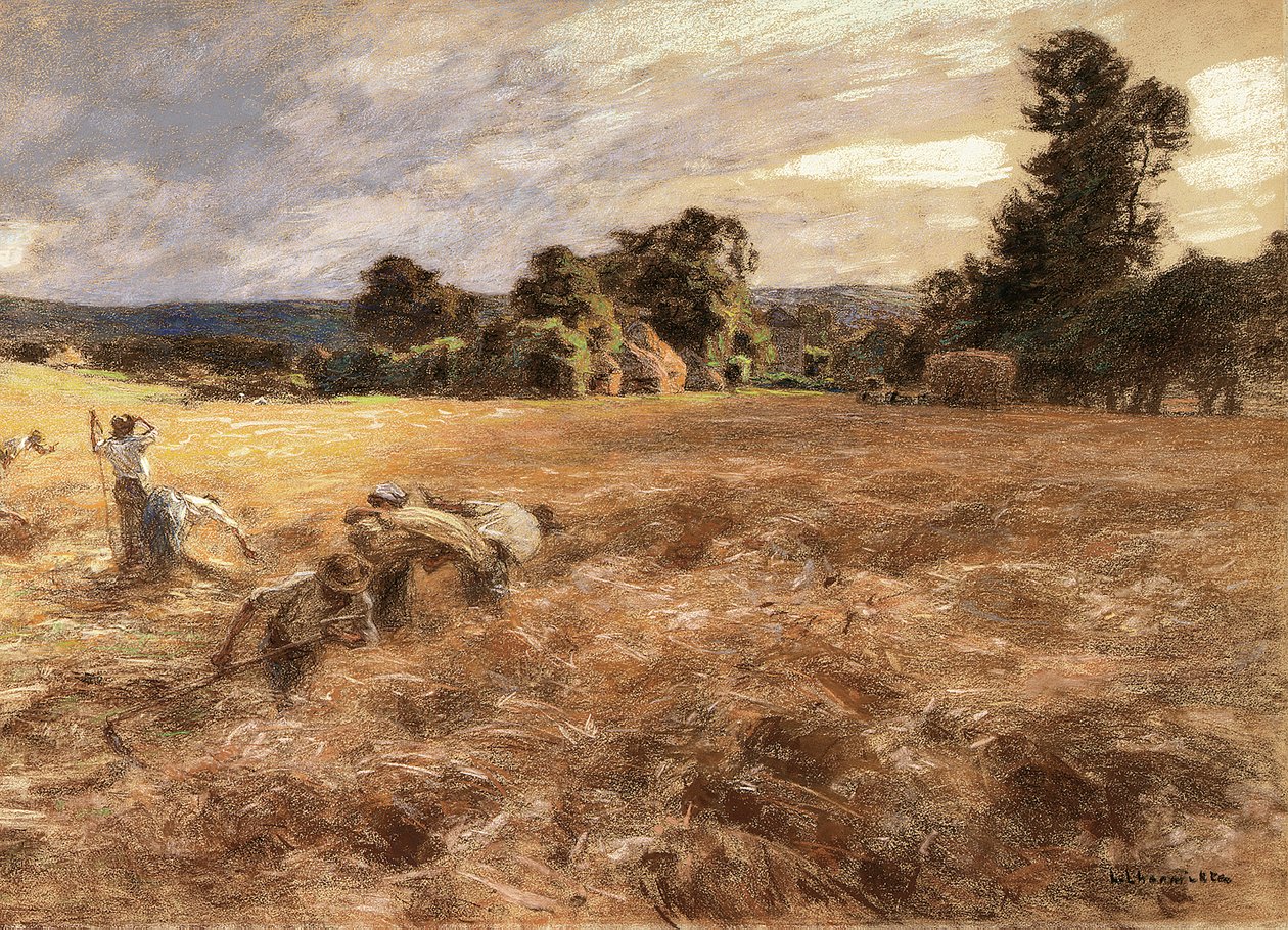 Bouře během sklizně, 1906 od Leon Augustin Lhermitte