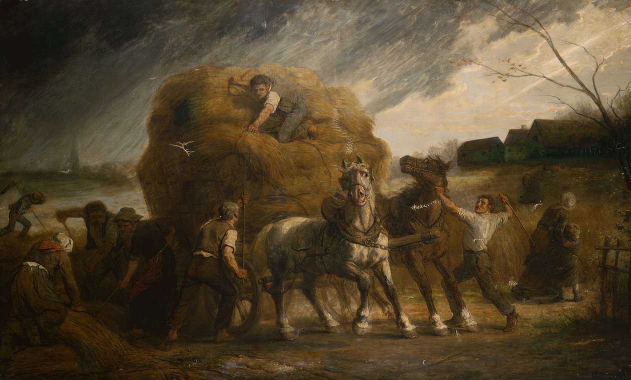 The Approaching Storm (olej na plátně) od Leon Augustin Lhermitte