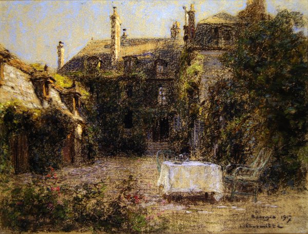 Umělcova zahrada v Bourges (pastel) od Leon Augustin Lhermitte