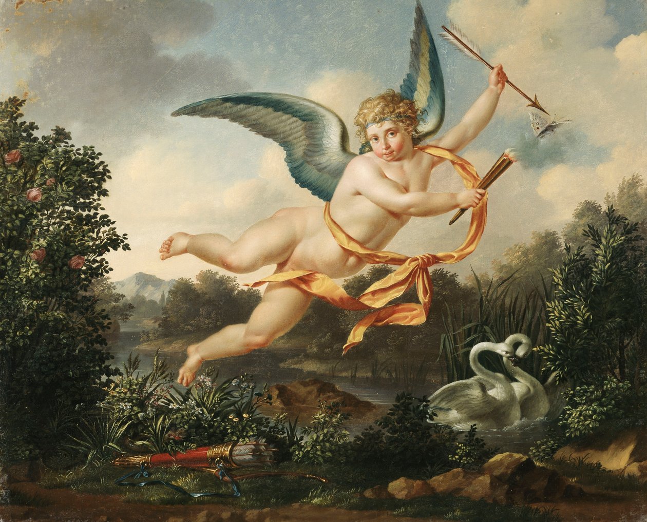 Alegorie lásky - Amor s pochodní a šípem, 1803 od Leon Bakst