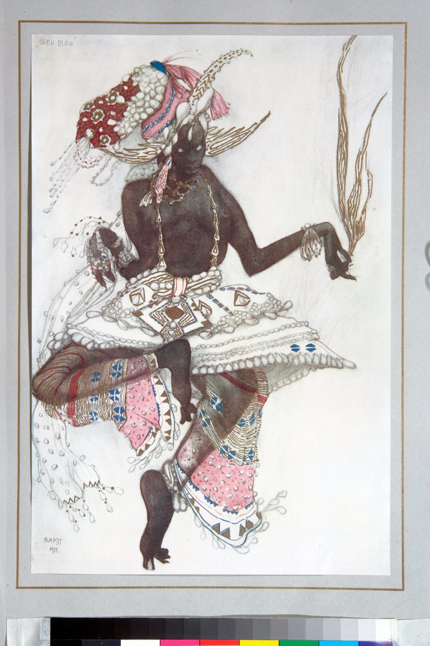 Ballets russes - Kostým navržený Leonem Bakstem (1866-1924) pro balet ""The Blue God"" od Michela Fokina od Leon Bakst