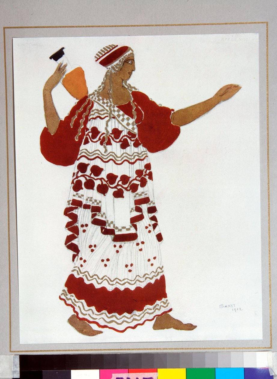 Ballets russes: "Nymph"" Kostým navrhl Leon Bakst (1866-1924) pro balet ""L