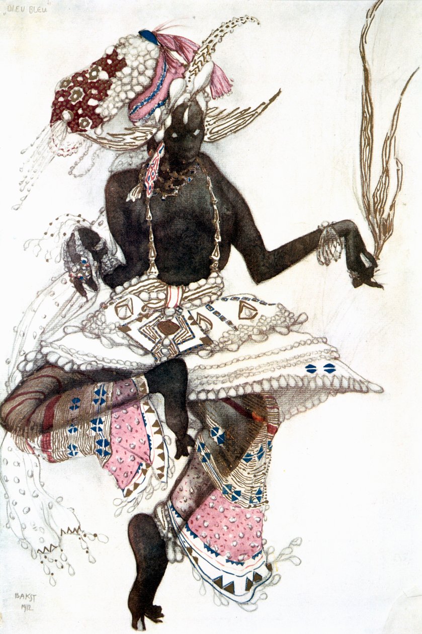 Návrh kostýmů Bayadere pro Le Dieu Bleu The Blue God, 1911 od Leon Bakst