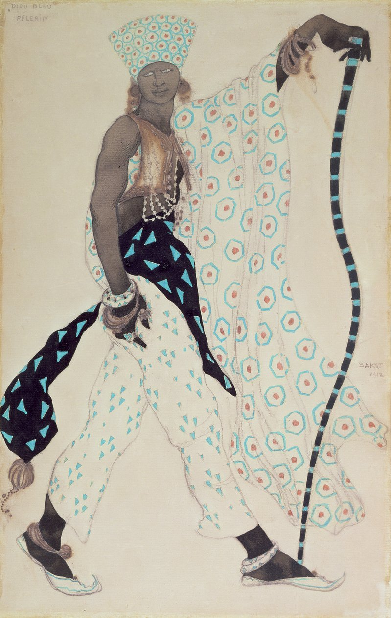 Kostýmní návrh pro `Le Pelerin: Blue God, 1912 od Leon Bakst