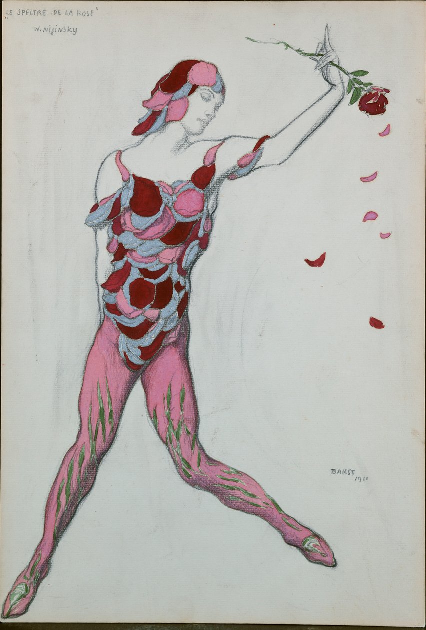 Kostýmní návrh pro Nijinksy z "The Spectre of the Rose", 1911 od Leon Bakst