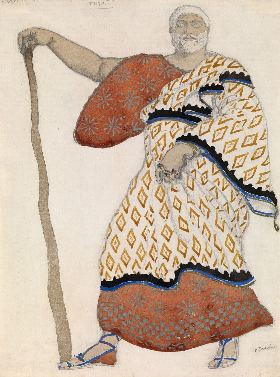 Návrh kostýmů pro drama Oidipus at Colonus od Sofokla, 1904 od Leon Bakst