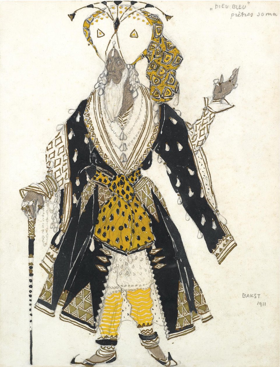 Kostýmní návrh pro Balet Blue God od R. Hahna, 1911 od Leon Bakst