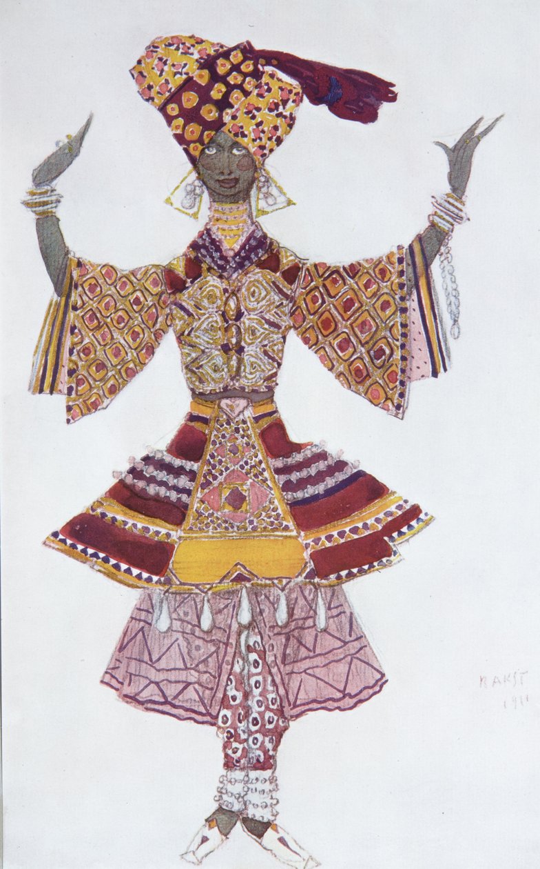 Kostýmní návrh pro Balet Blue God od R. Hahna, 1912 od Leon Bakst