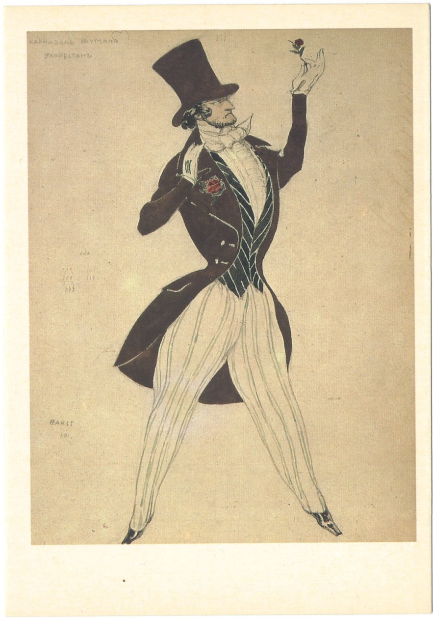 Kostýmní návrh pro balet Karneval R. Schumanna, 1910 od Leon Bakst