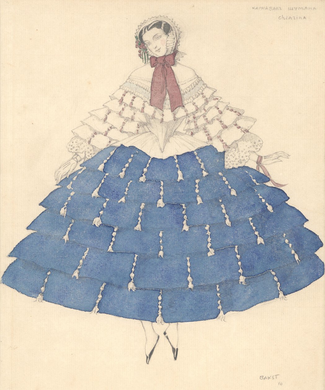 Kostýmní návrh pro balet Karneval R. Schumanna, 1910. od Leon Bakst