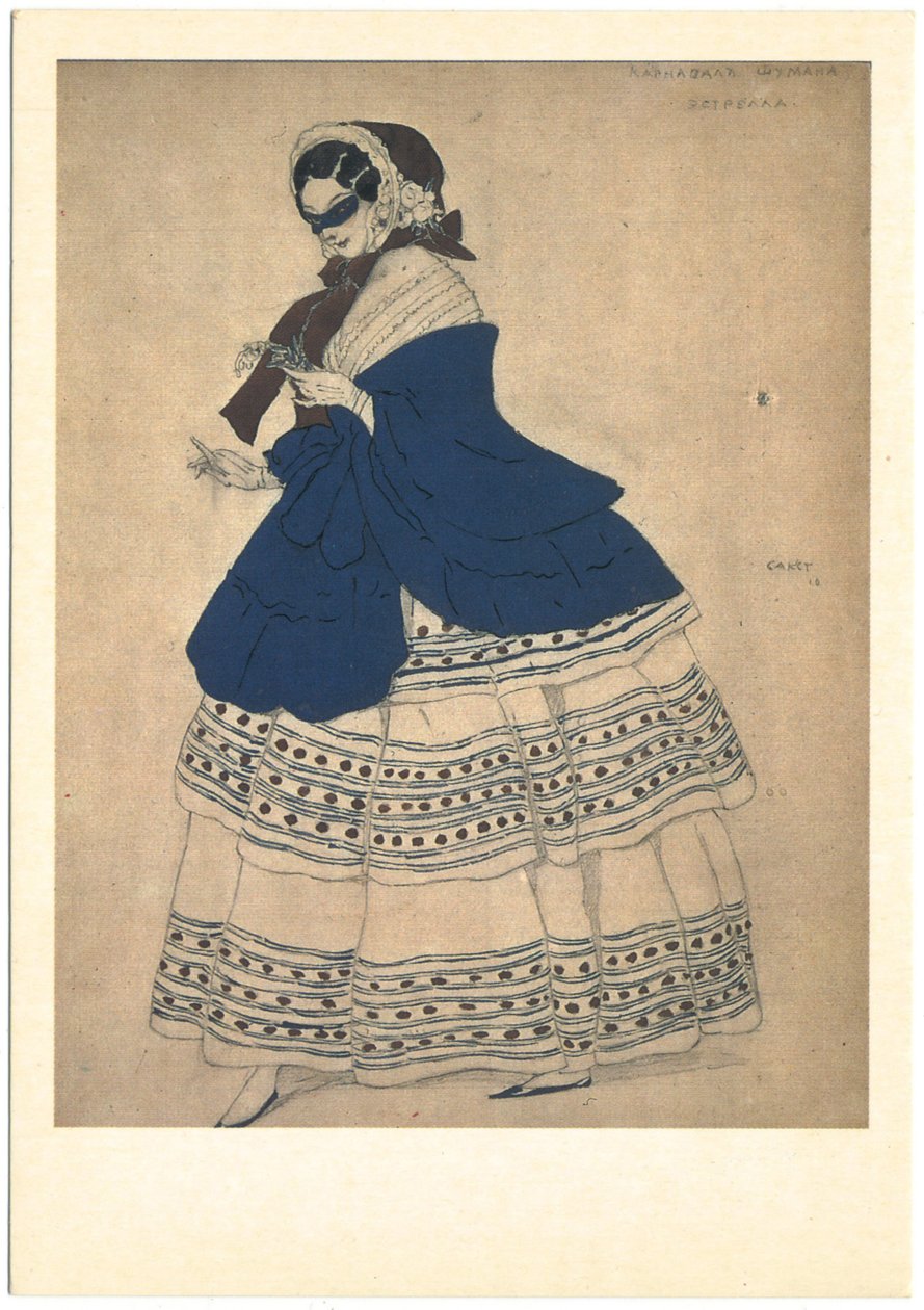 Kostýmní návrh pro balet Karneval R. Schumanna, 1910 od Leon Bakst