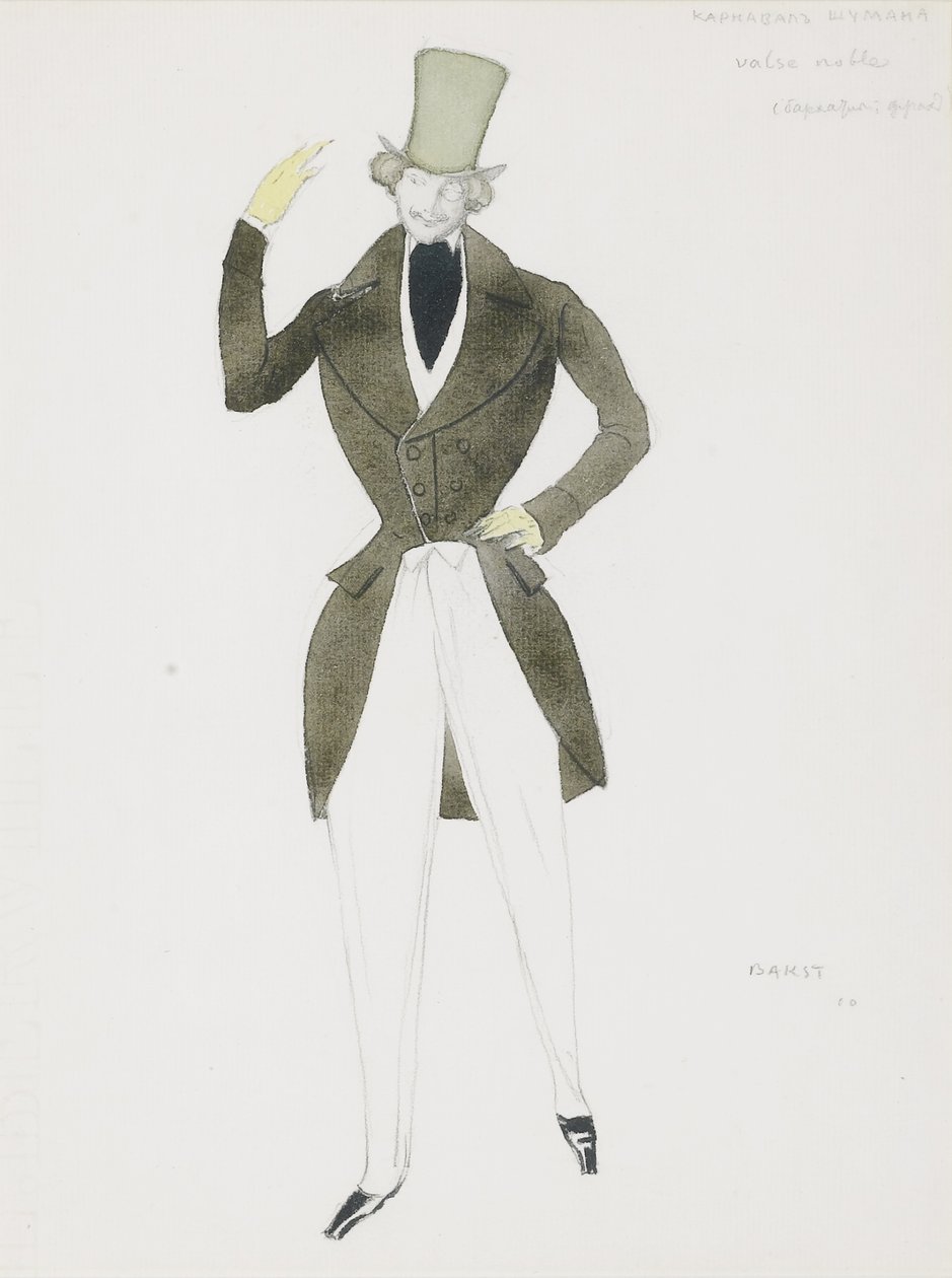 Kostýmní návrh pro balet Karneval R. Schumanna, 1910 od Leon Bakst