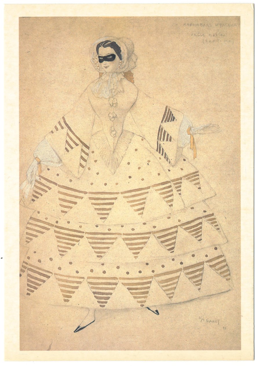 Kostýmní návrh pro balet Karneval R. Schumanna, 1910 od Leon Bakst