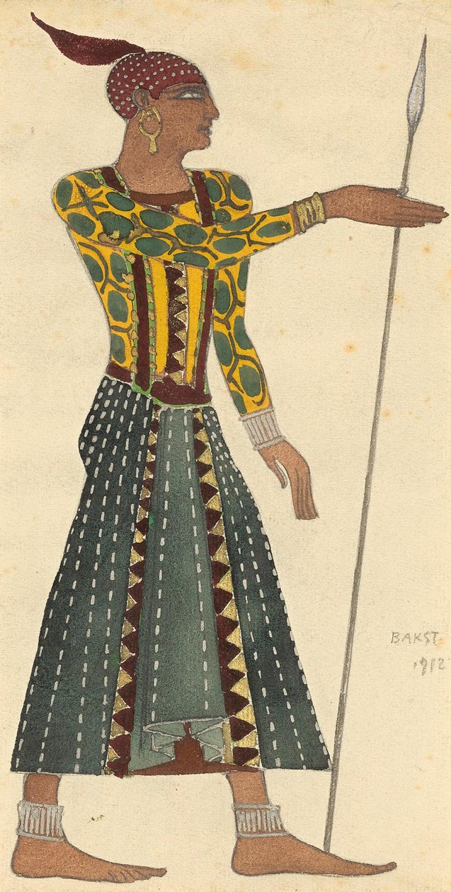 Kostýmní návrh k baletu Kleopatra od A. Arenského, 1912. od Leon Bakst