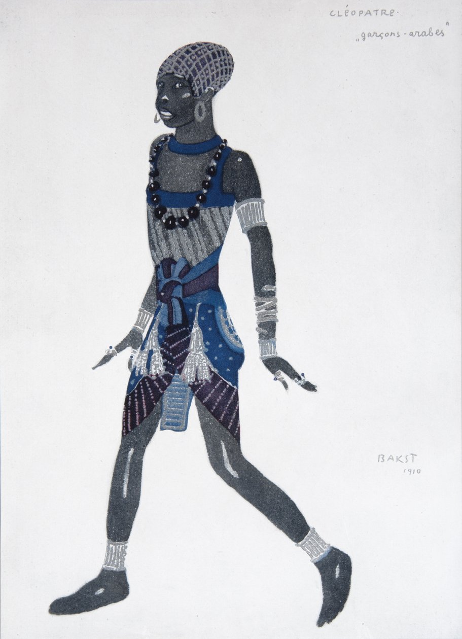 Návrh kostýmů pro balet Cléopatre, 1909 od Leon Bakst