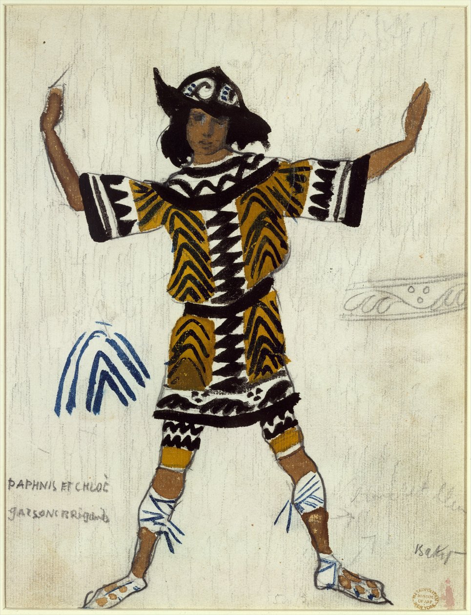 Kostýmní návrh pro balet Daphnis et Chloé od M. Ravela, 1912 od Leon Bakst