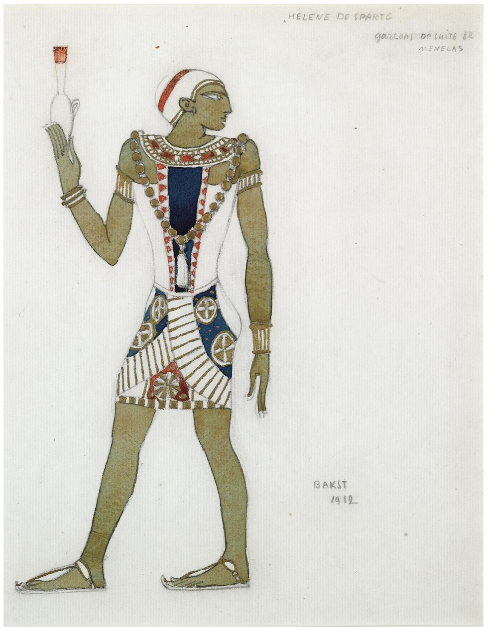 Návrh kostýmů pro balet Hélène de Sparte od E. Verhaerena a D. de Séveraca, 1912 od Leon Bakst