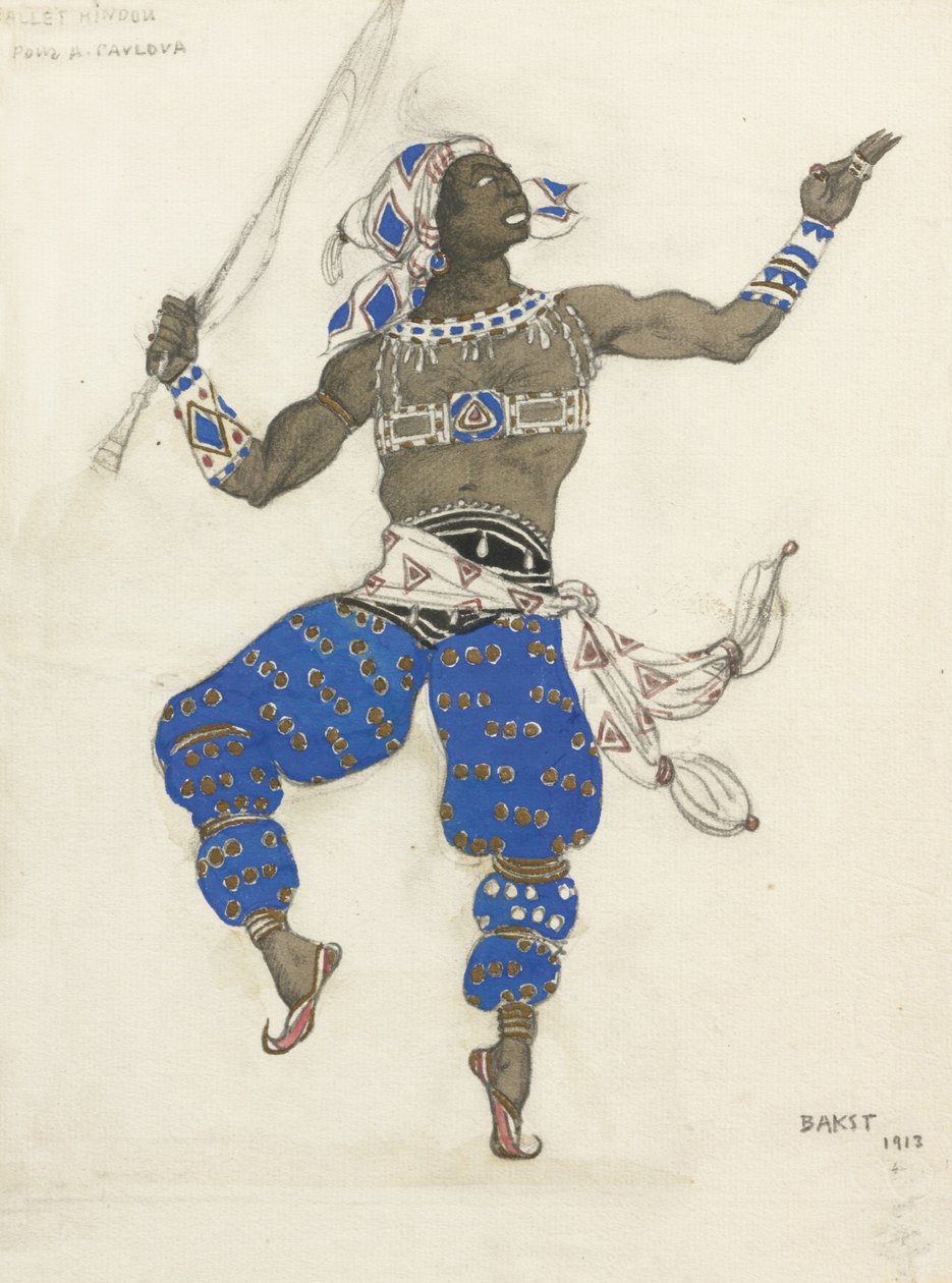 Návrh kostýmů pro balet Oriental Fantasy Ballet Hindu, 1913 od Leon Bakst