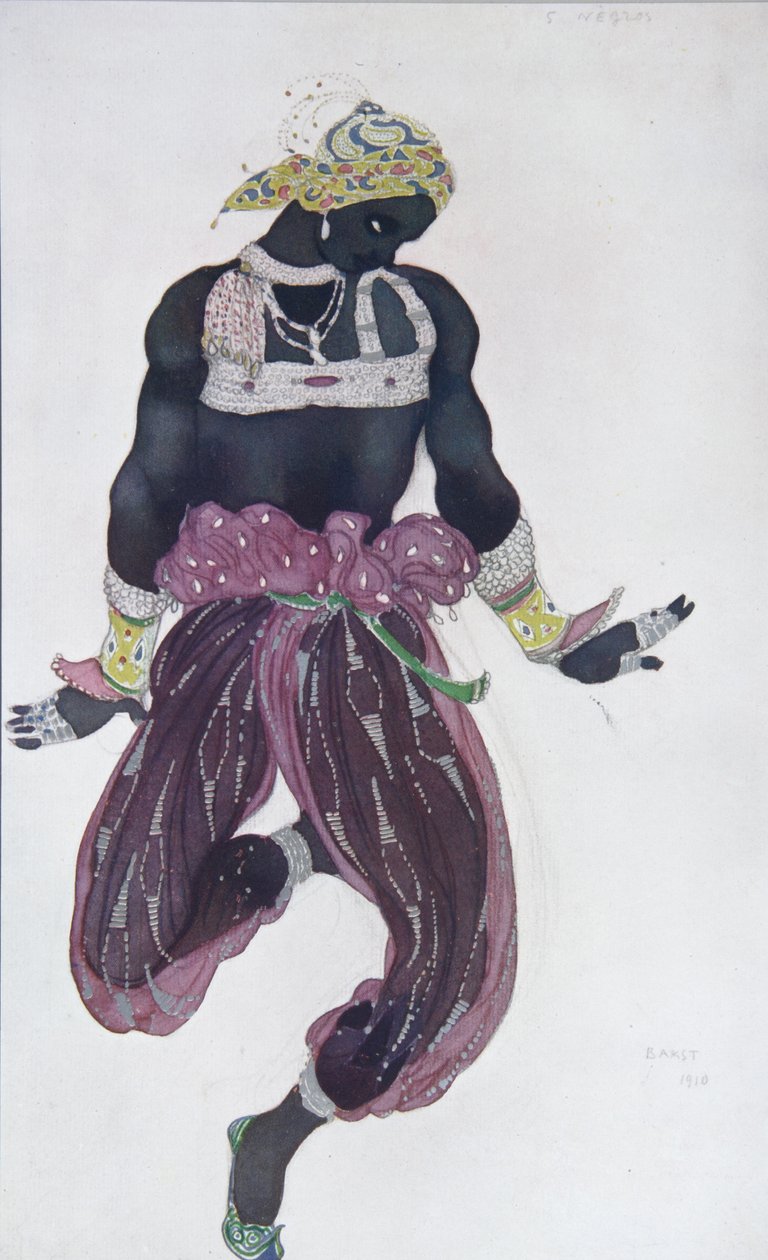 Návrh kostýmů pro balet Šeherezáda od N. Rimského-Korsakova, 1910 od Leon Bakst
