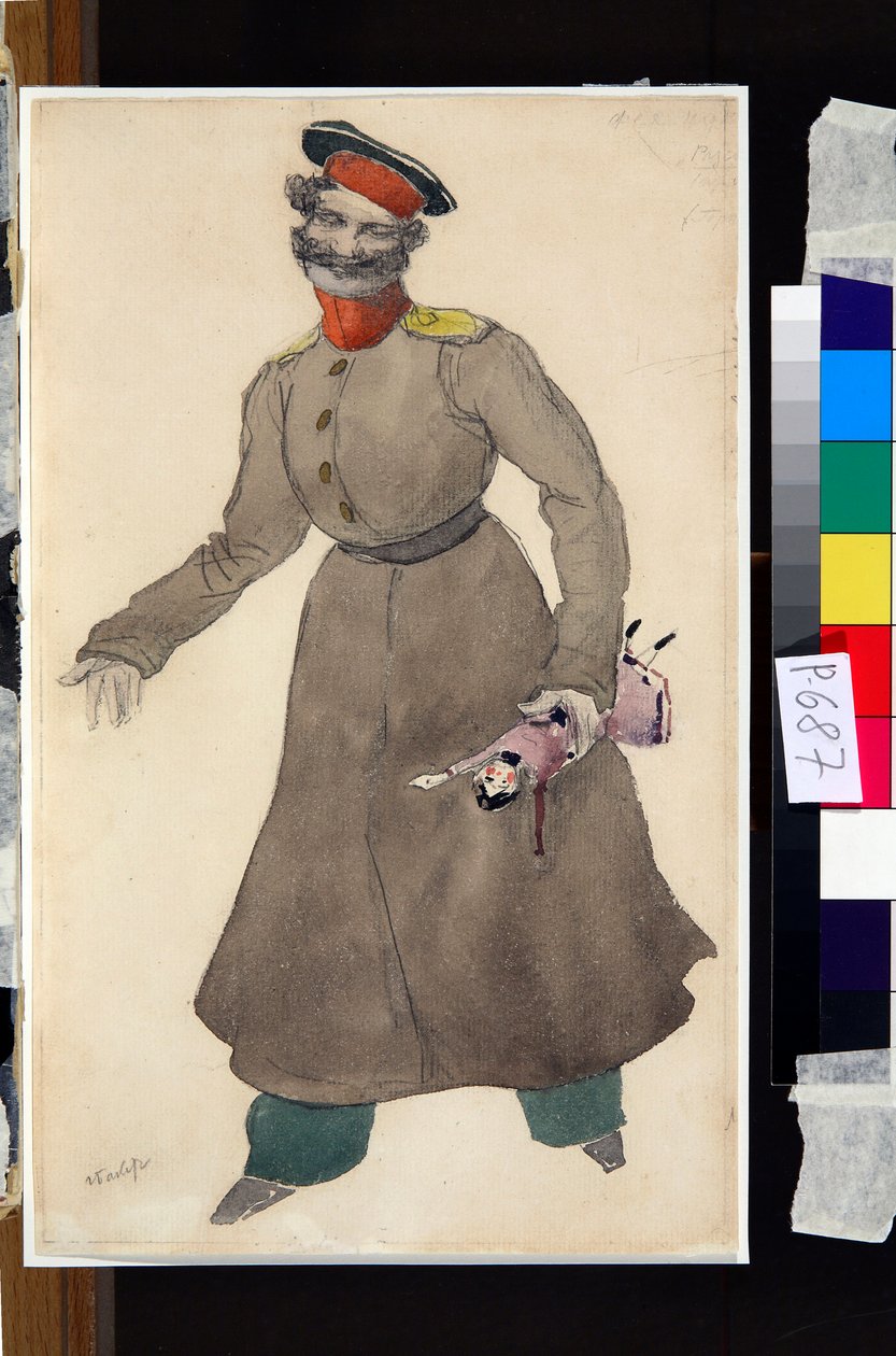 Návrh kostýmů pro balet The Fairy Doll od J. Bayera od Leon Bakst
