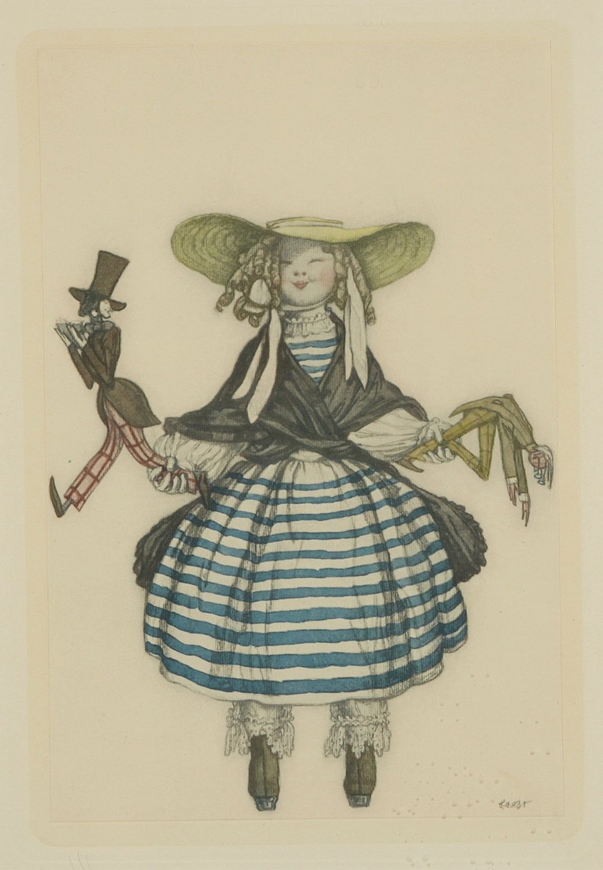 Návrh kostýmů pro balet The Fairy Doll od J. Bayera, 1903 od Leon Bakst