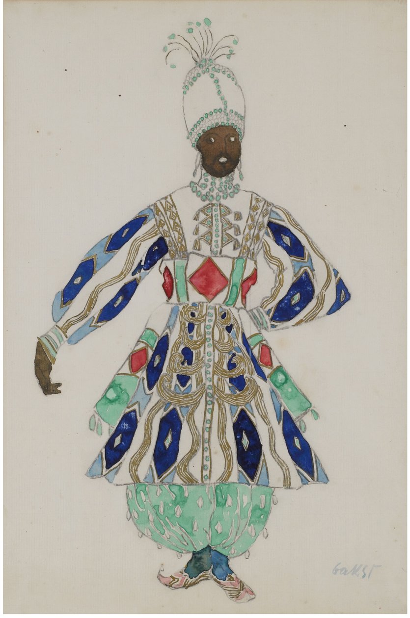 Návrhy kostýmů pro revue Aladin aneb Báječná lampa od Leon Bakst