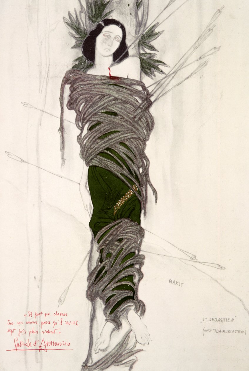 Návrh kostýmů pro baletku Idu Rubinstein, 1911 od Leon Bakst