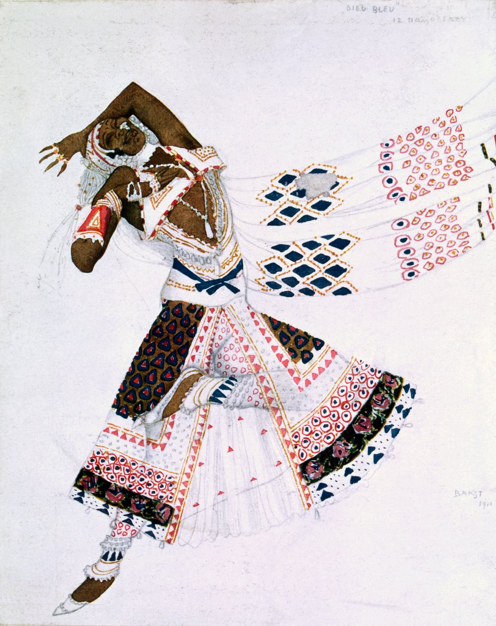 Kostýmní návrh z Le Dieu Bleu, 1911 od Leon Bakst