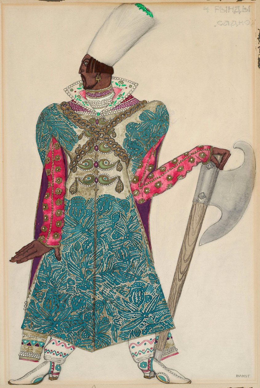 Kostým pro "Sadko", opera v režii Nicolase (Nikolai) Rimski Korsakov (Rimski-Korsakov) (1844-1908). Oeuvre de Leon Bakst (1866-1924) od Leon Bakst