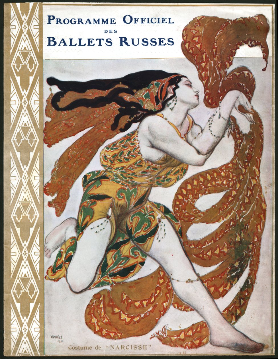 Kostým Bacchante, pro reprezentaci Ballets Russ v roce 1911. (ilustrace) od Leon Bakst
