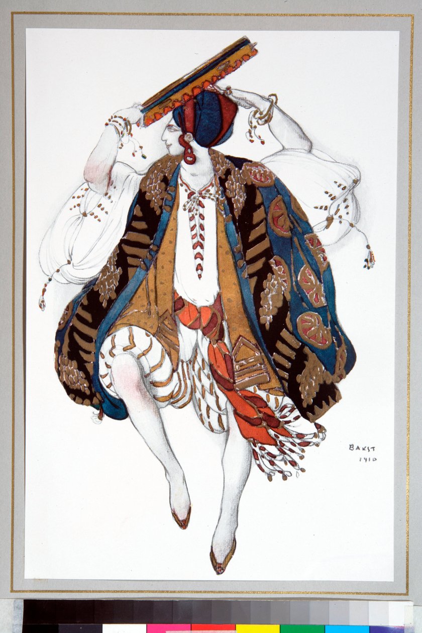 ""Židovská tanečnice"" Kostým navržený Leonem Bakstem (1866-1924) pro balet ""Cleopatre"" od Ballets Russes od Leon Bakst