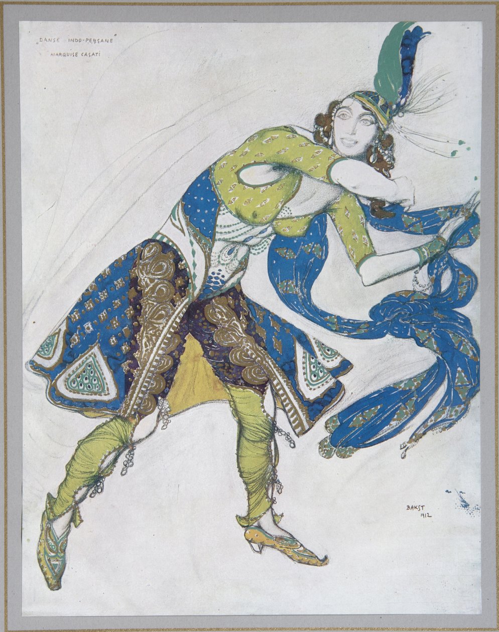 Indický tanec Markýza Casati, 1912 od Leon Bakst