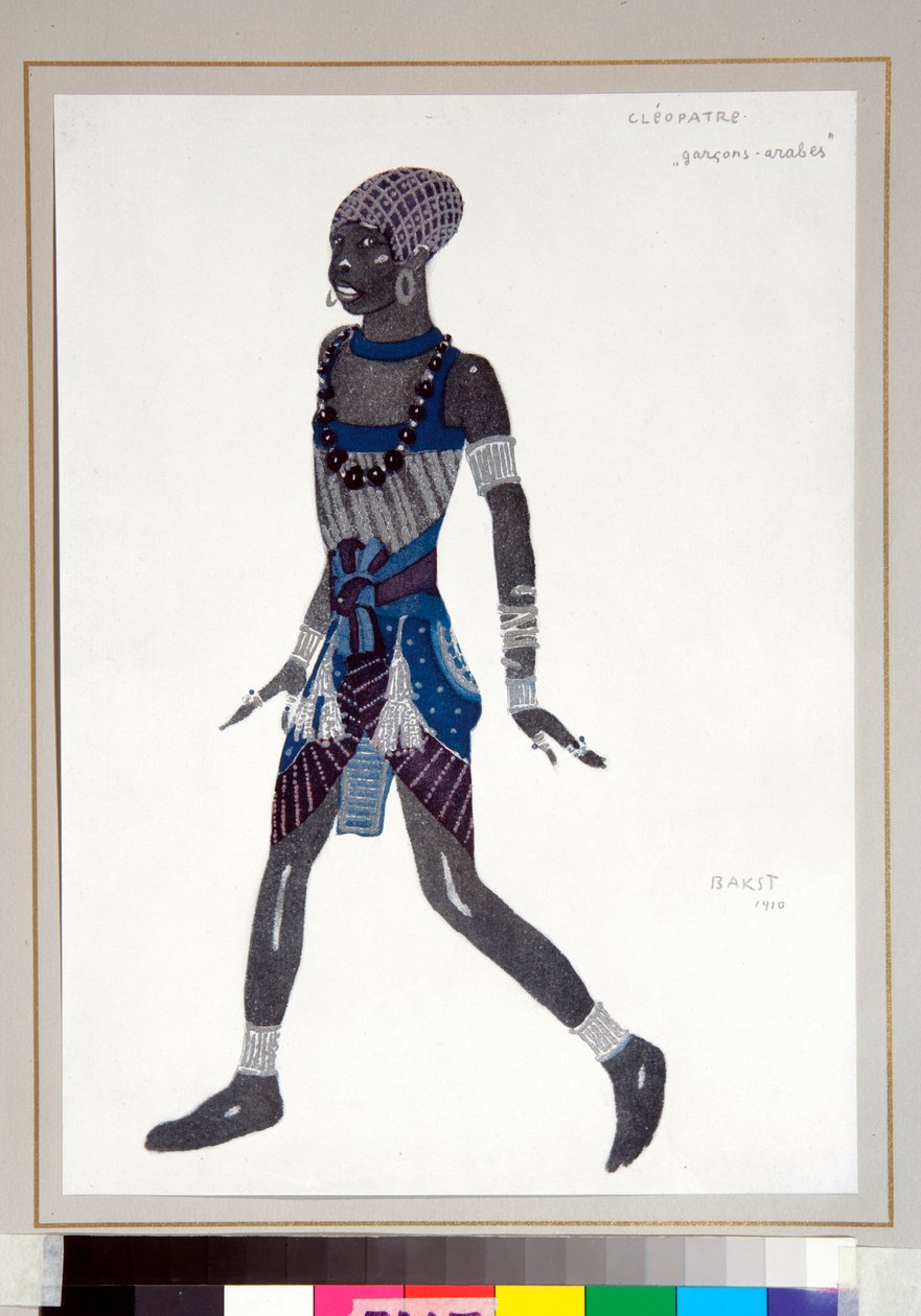 ""Mladý arabský chlapec"" Kostým navržený Leonem Bakstem (1866-1924) pro balet ""Cleopatre"" od Ballets Russes od Leon Bakst
