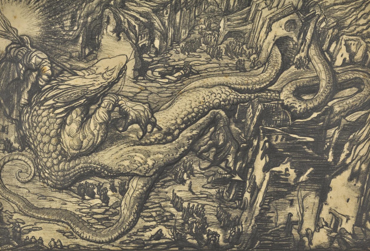 Válečné monstrum. od Leon Bakst
