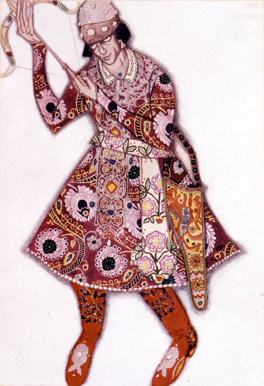 Kostým Léona Baksta pro „The Firebird“ od Stravinského v Pařížské opeře, červen 1910 od Leon Bakst
