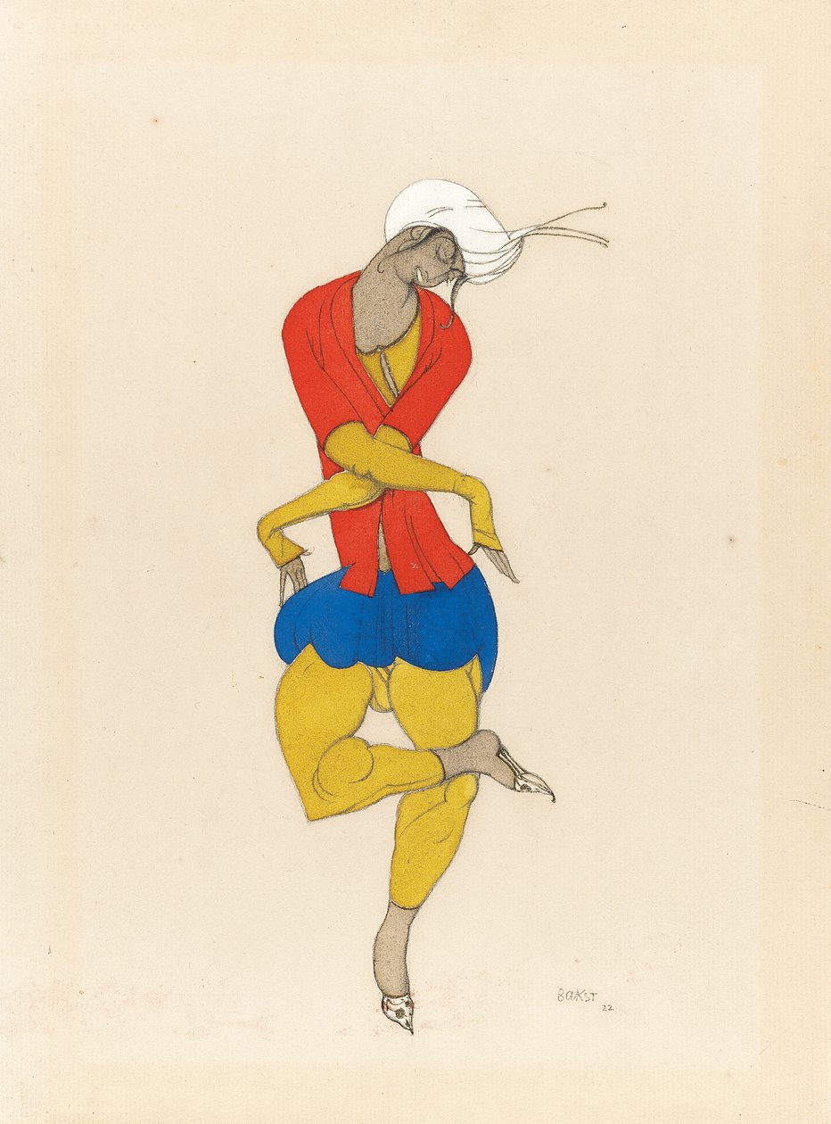 Maria Kuznetsova, kostýmní návrh pro "L"Adoration", 1922 od Leon Bakst