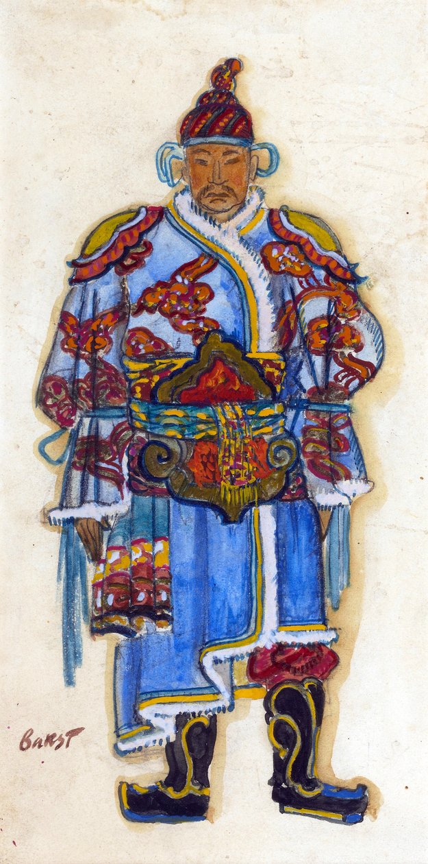 Orientální kostýmy (akvarel a kvaš na papíře) od Leon Bakst