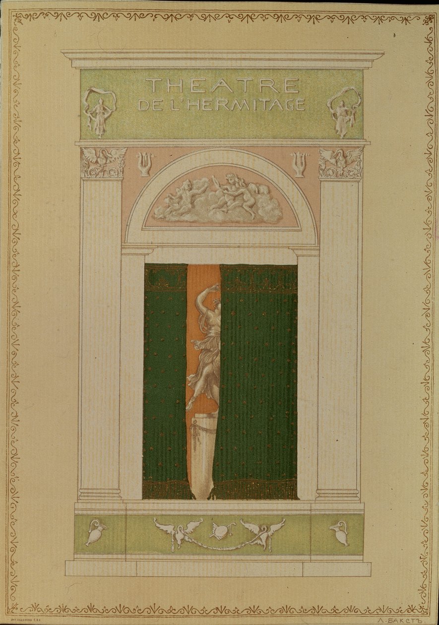 Playbill Cover for Contemporary Ballet, 1902 od Leon Bakst