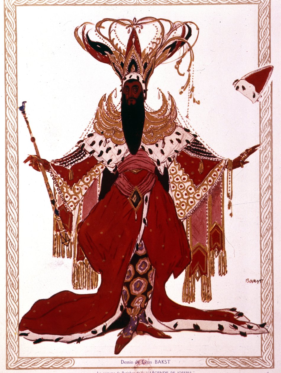 Richard Strauss "" Legenda o Josephovi "" Pařížská opera, květen 1914. Kostým Leon Bakst od Leon Bakst