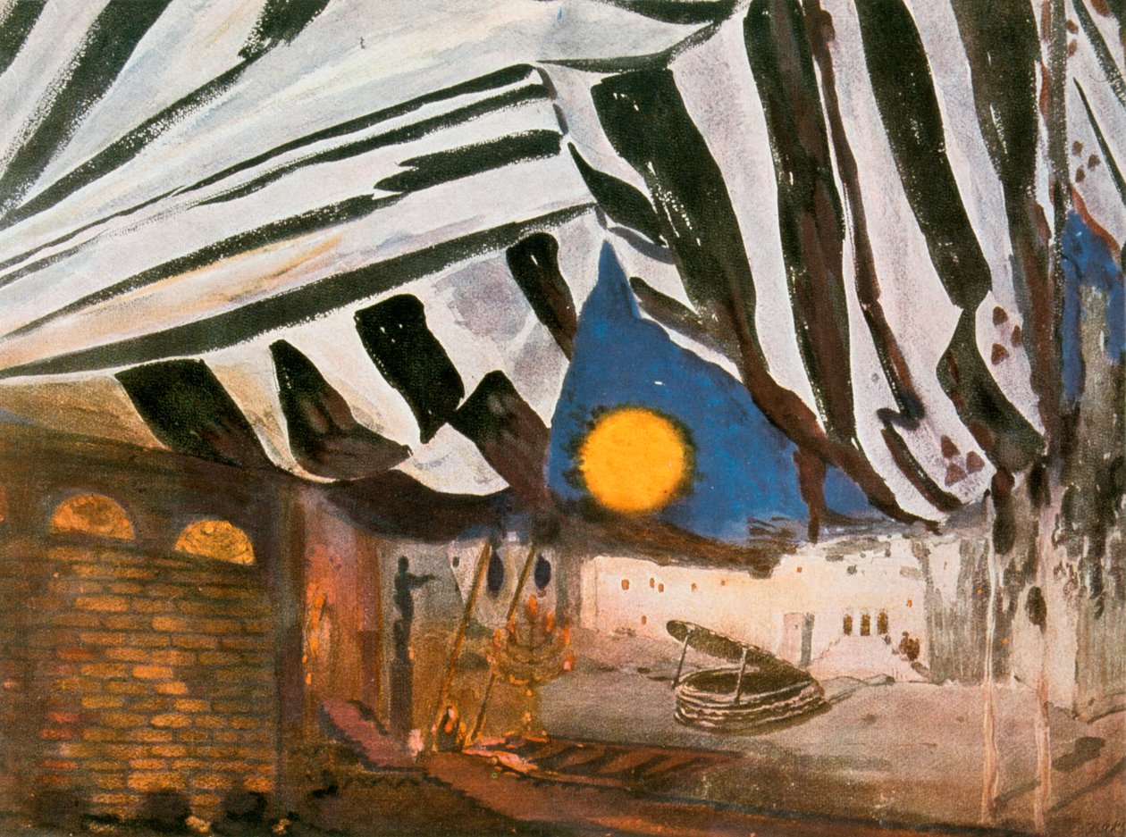 Scénografie pro Salome Oscara Wilda, konec 19. začátek 20. století od Leon Bakst