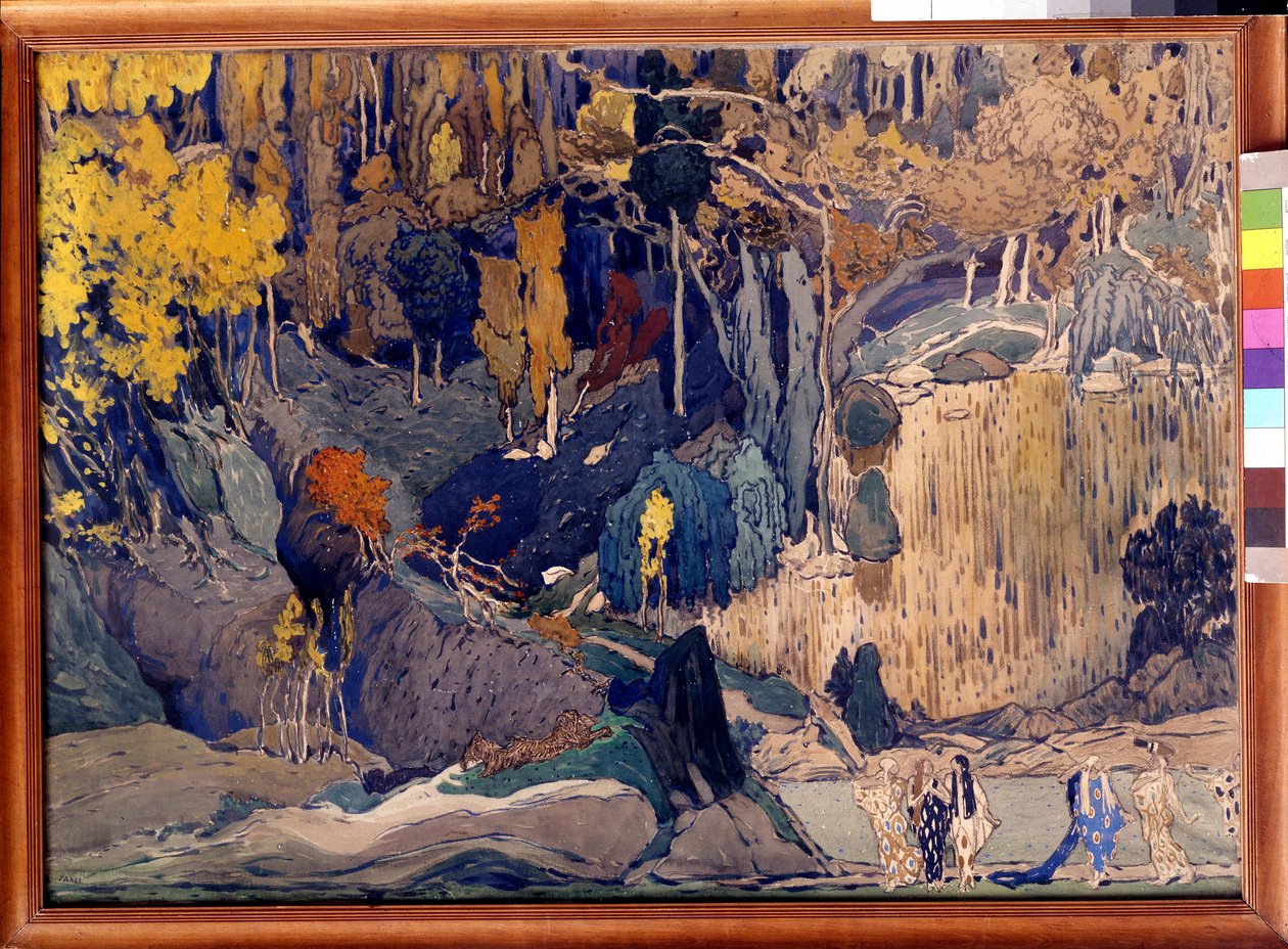 Scénografie pro "Předehra k Faunskému odpoledni", 1912 od Leon Bakst