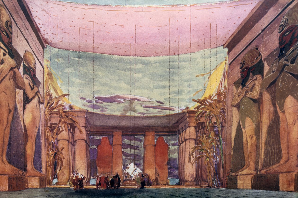 Scénografie pro inscenaci Ballets Russes Kleopatra, 1909 od Leon Bakst