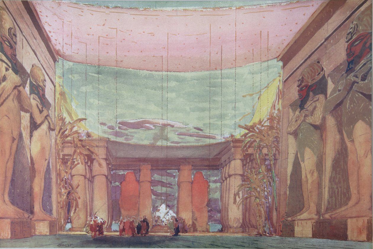 Scénografie k baletu Kleopatra, 1909 od Leon Bakst