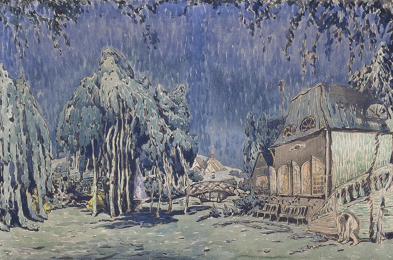 Scénografie pro balet Les Papillons od Roberta Schumanna od Leon Bakst
